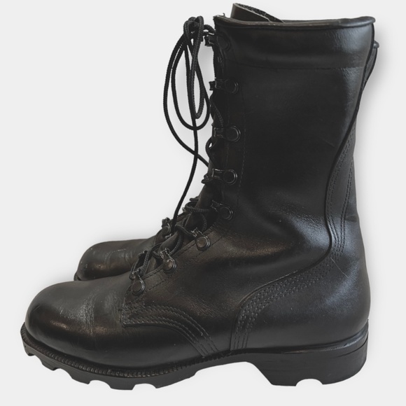 Vintage Ro-Search J 8-87 Army Combat Boot Black Leather Men's Sz 5 - Picture 1 of 8
